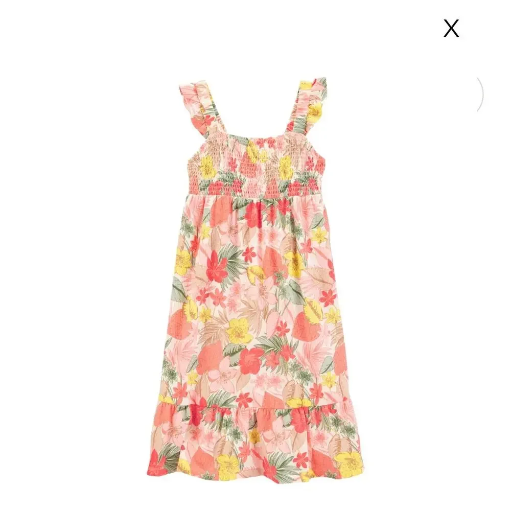 Girls Floral Carters Smocked Maxi-dress Size 7